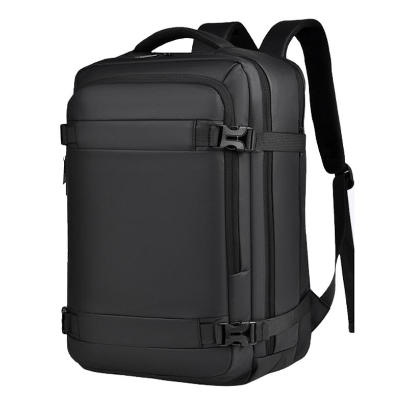 V562-A1078435060DBT-202505191553-00 Expandable Double Shoulder Backpack For Business Or Casual Use - Black - Image 1