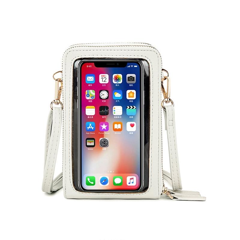 V562-A1086102060DBT-202505191607-00 Multifunctional Touch Screen Phone Bag - White - Image 1