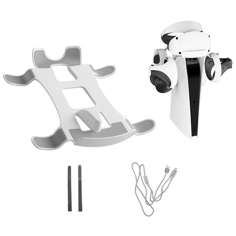 V562-A1097283060DBT-202502212235-00 Ps5 / Psvr2 Headphone Storage Bracket With Charging Cable And Indicator Light - White - Image 1