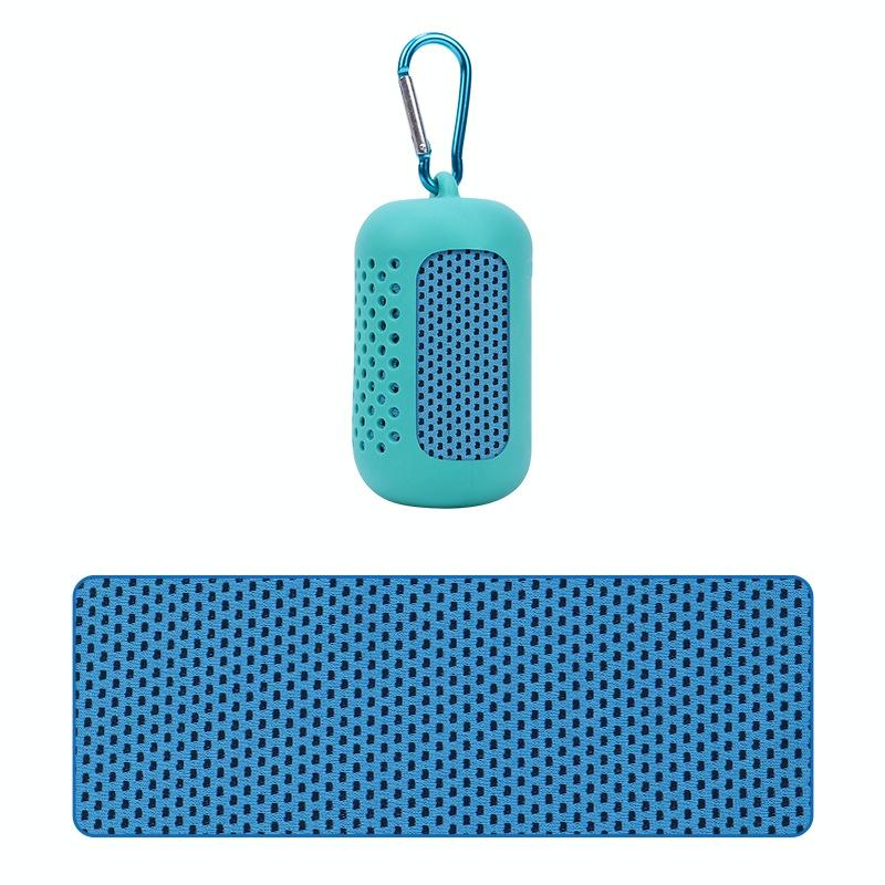 V562-A2042094060DBT-202503072225-00 Portable Quick Dry Sports Towel Set with Silicone Sleeve and Storage Bag - 30x80cm - Green - 30X90Cm - Image 1