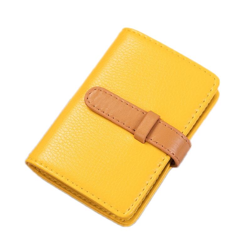 V562-B1021022750DBT-202503280231-00 Portable Pu Leather Card Holder - Business & Credit Cards - Yellow - Image 1
