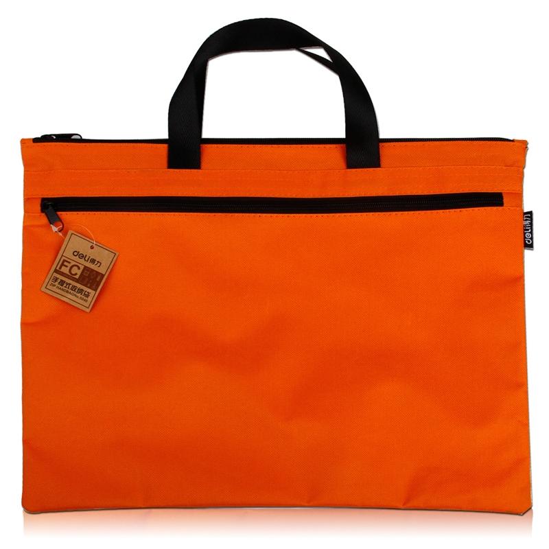V562-B1027570650DBT-202502271926-00 Double Zipper Canvas Storage Bag - Portable and Simple - Orange - Image 1