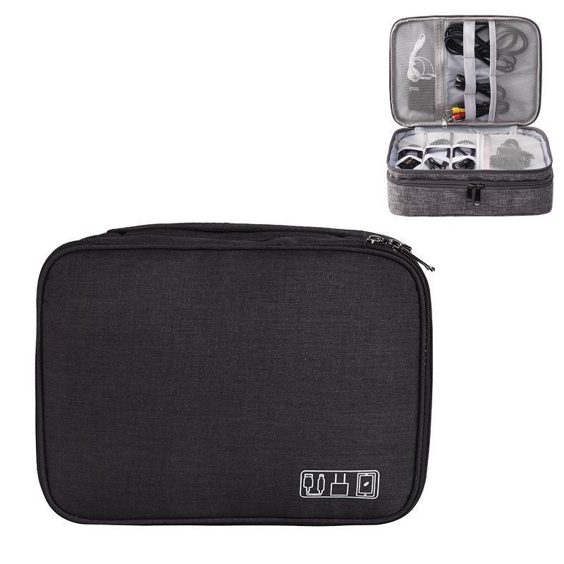 V562-B1068642060DBT-202503032010-00 5-inch Digital Earphone Storage Bag - Multifunctional - Black - Image 1