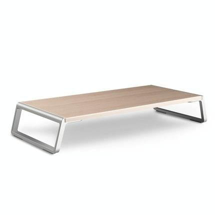 V562-B107193940DBT-202504021830-00 Metal Feet Monitor Stand for Imac Macbook Lcd Printer - Light Wood Grain - Image 1