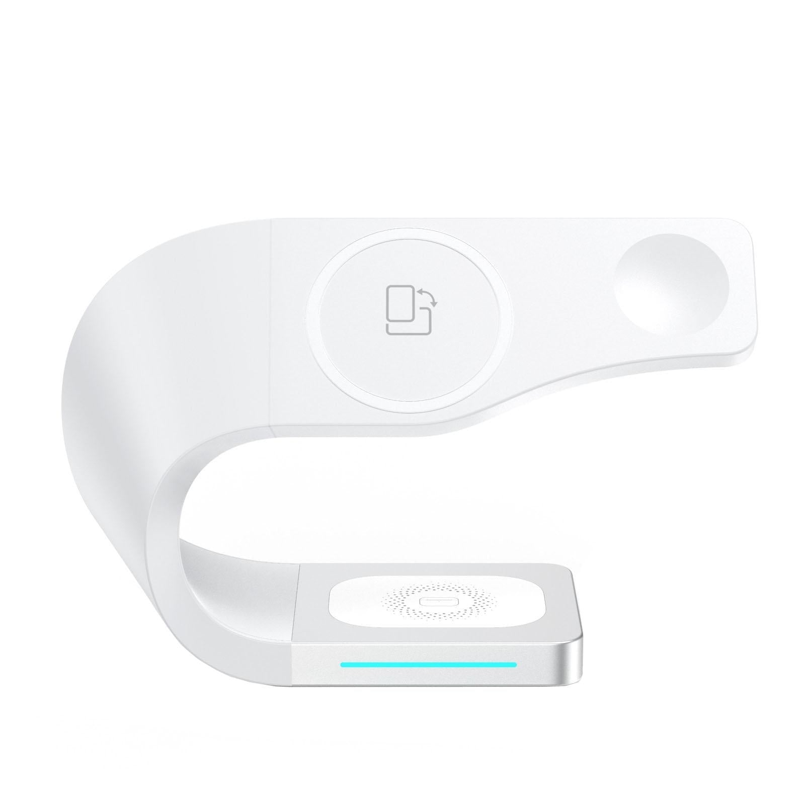 V562-B1080072060DBT-202504212037-00 4 In 1 Wireless Charger For Phone Watch Airpods - White - Image 1