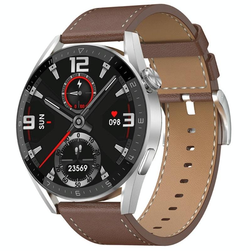 V562-B108127100AYS-202504252133-00 Smart Leather Watch With Colour Screen - Silver - Image 1