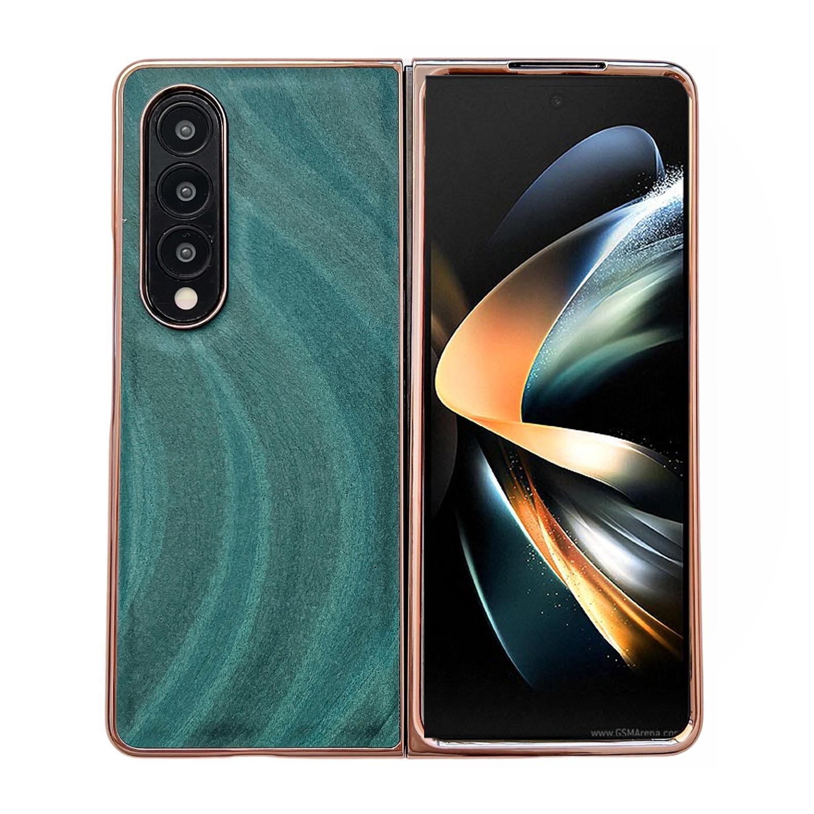 V562-B109196300ADE-202505291323-00 For Samsung Galaxy Z Fold4 5G Nano Electroplating Case - Green Grass - Image 1