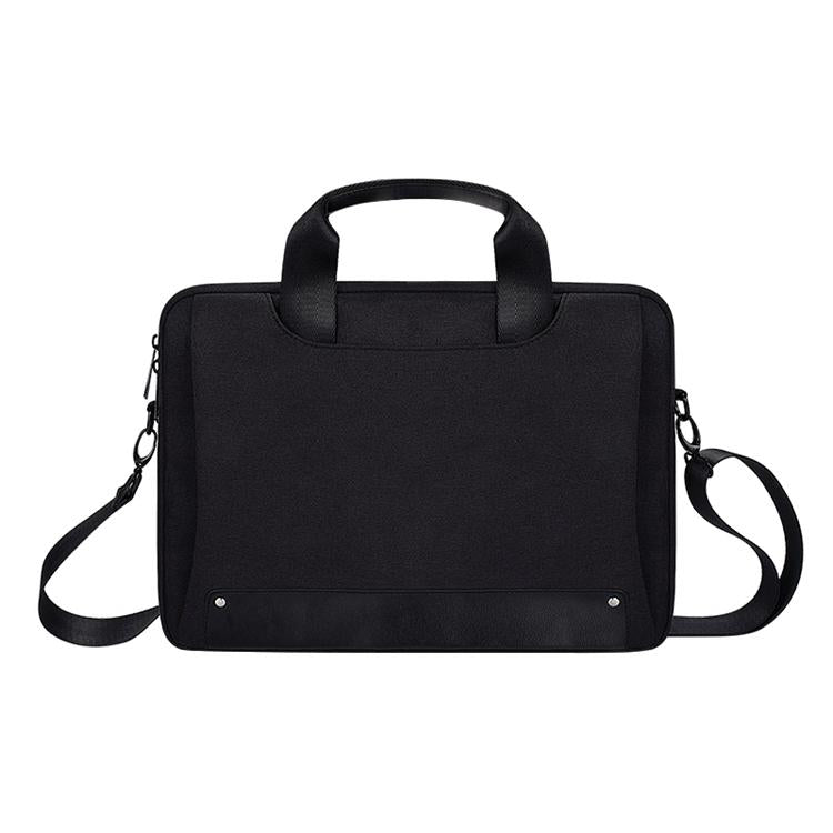 V562-B2900BL-202502281710-00 Waterproof Oxford Cloth Laptop Bag with Concealed Handle & Luggage Tie Rod - Black - Image 1