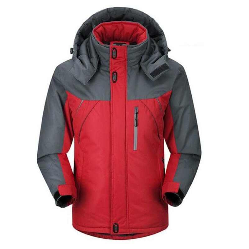 V562-B5086994140DBT-202505262040-00 Men Winter Thick Fleece Waterproof Outwear Down Jackets Coats - Size Xxxl - Red - Image 1