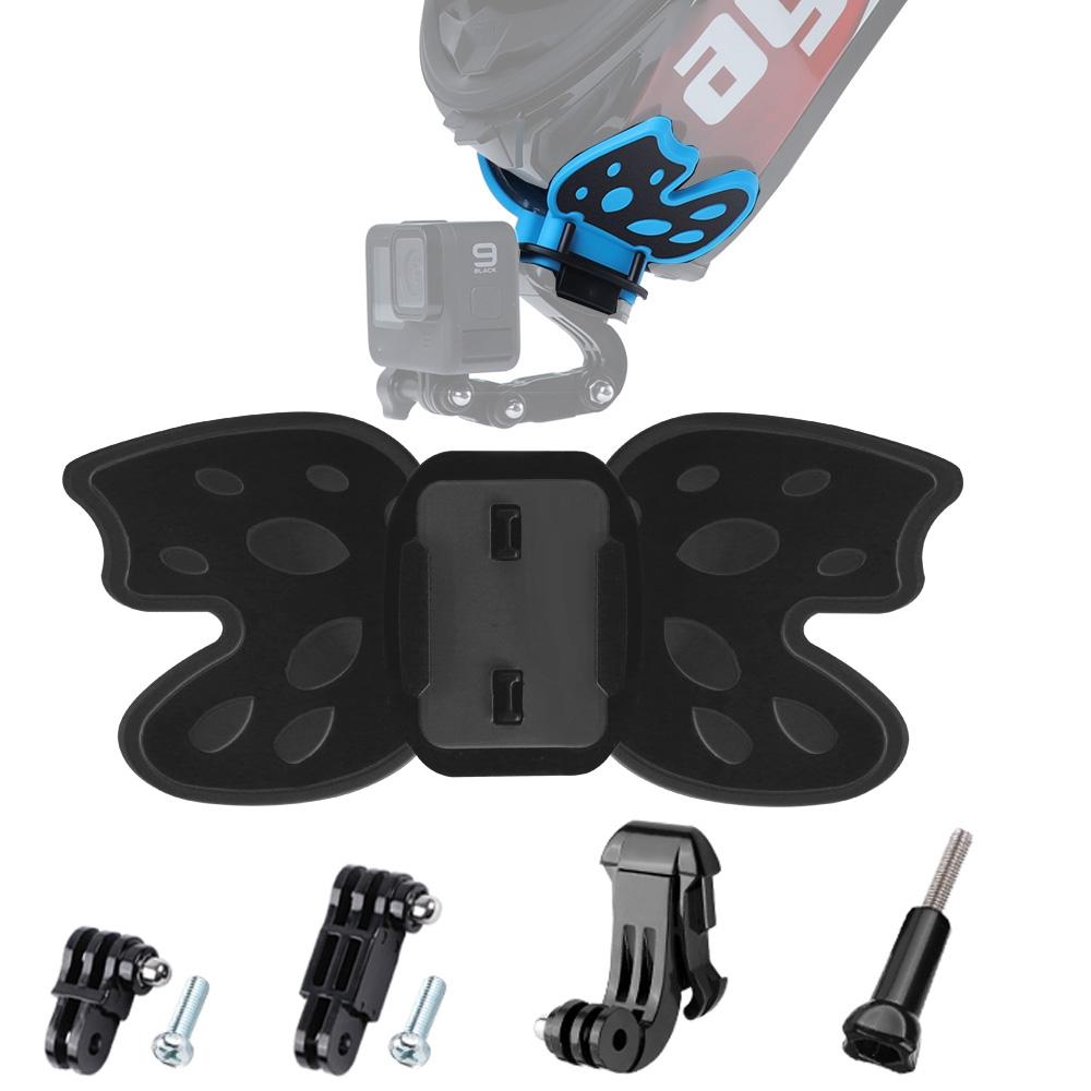 V562-B8041ACD-219655-00 3-way Pivot Arm Butterfly Helmet Mount for Gopro Hero12 - Black - Image 1