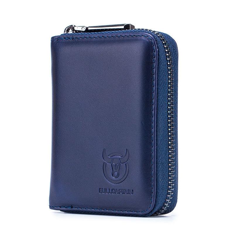 V562-C1005313850DBT-202503280211-00 Men'S Leather Card Holder Casual Driver License Wallet - Dark Blue - Image 1