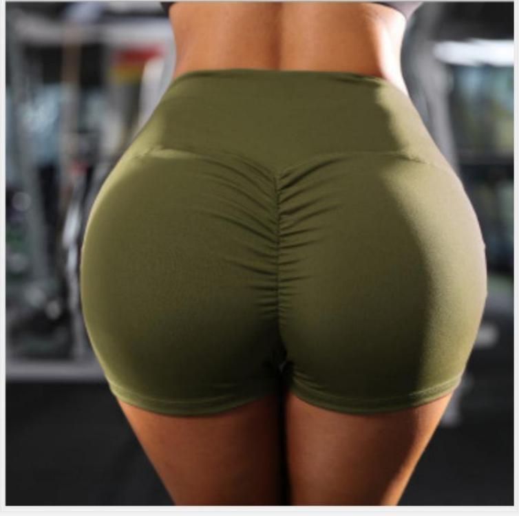 V562-C1016549040DBT-202503262021-00 Fitness Yoga Shorts For Women Outdoor Jogging & Hiking Trunks-Small - Green - Image 1