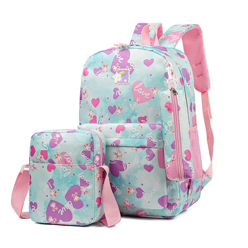 V562-C1065205060DBT-202505191535-00 3 Piece Sweet Casual Backpack Set For Students - Green - Image 1