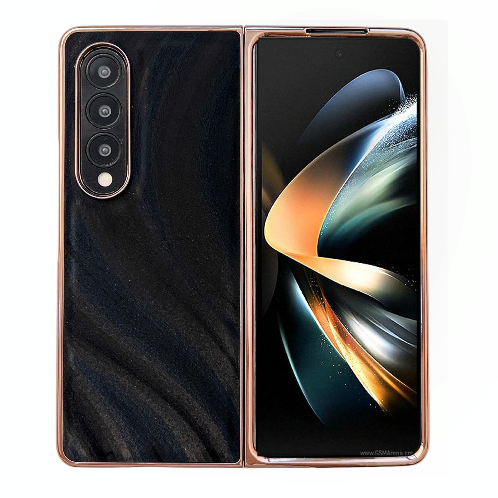 V562-C109196300ADE-202505291323-00 For Samsung Galaxy Z Fold4 5G Nano Electroplating Case - Black - Image 1