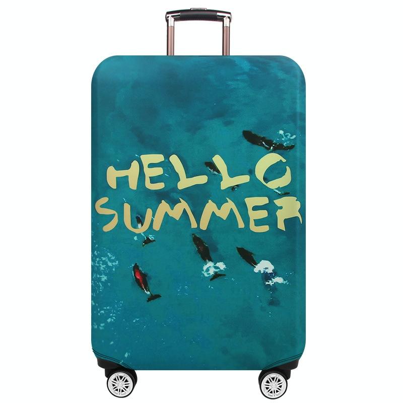 V562-C2037273060DBT-202502281715-00 Protective Cover for Trolley Luggage - Durable and Dustproof - Large Size - Summer Sea - M - Image 1