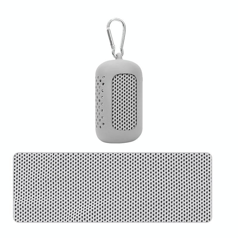 V562-C2042094060DBT-202503072226-00 Portable Quick Dry Sports Towel Set with Silicone Sleeve and Storage Bag - 30x80cm - Grey - 30X90Cm - Image 1
