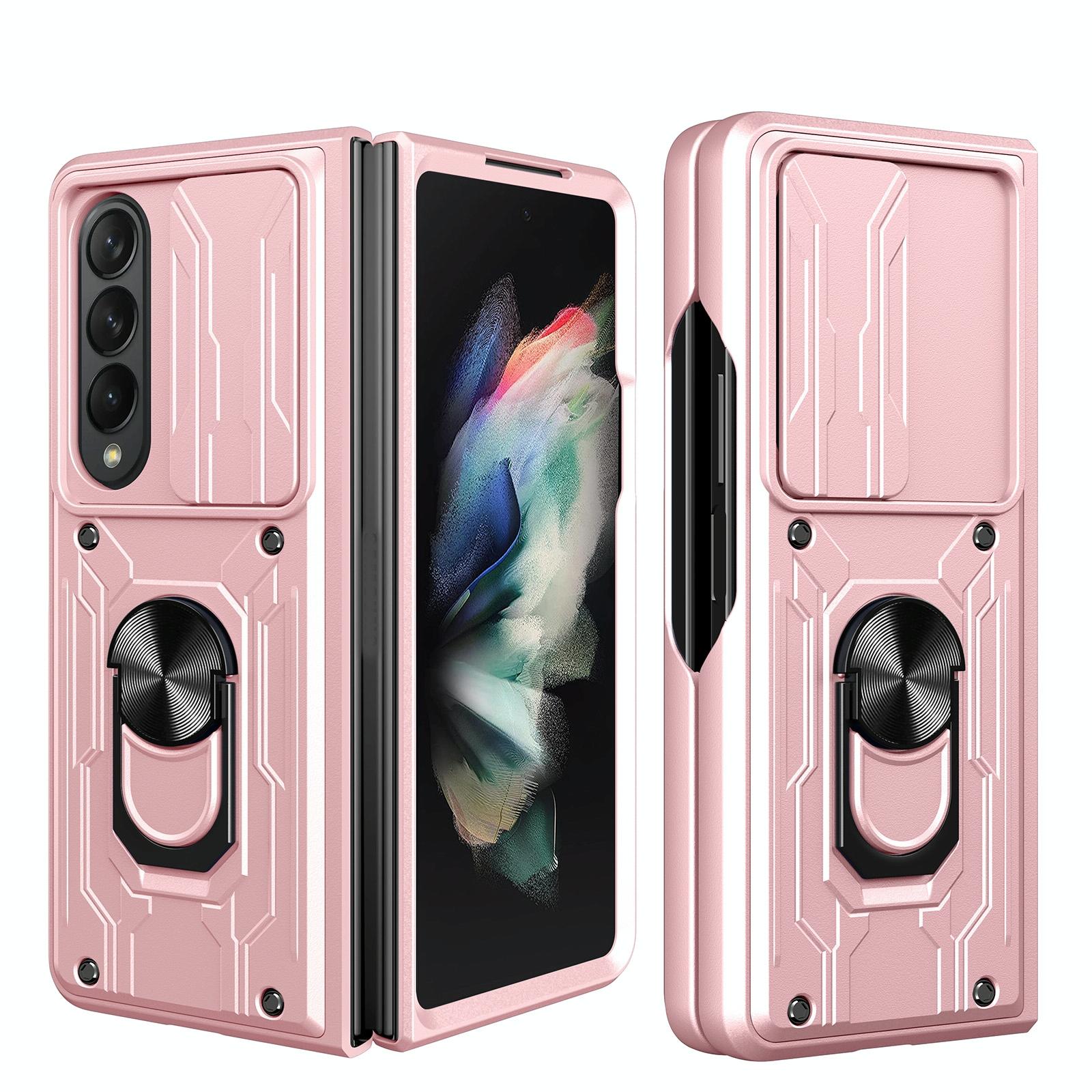 V562-D100512300ADE-202504292046-00 For Samsung Galaxy z Fold4 5G Protective Sliding Camshield Phone Case - Rose Gold - Image 1
