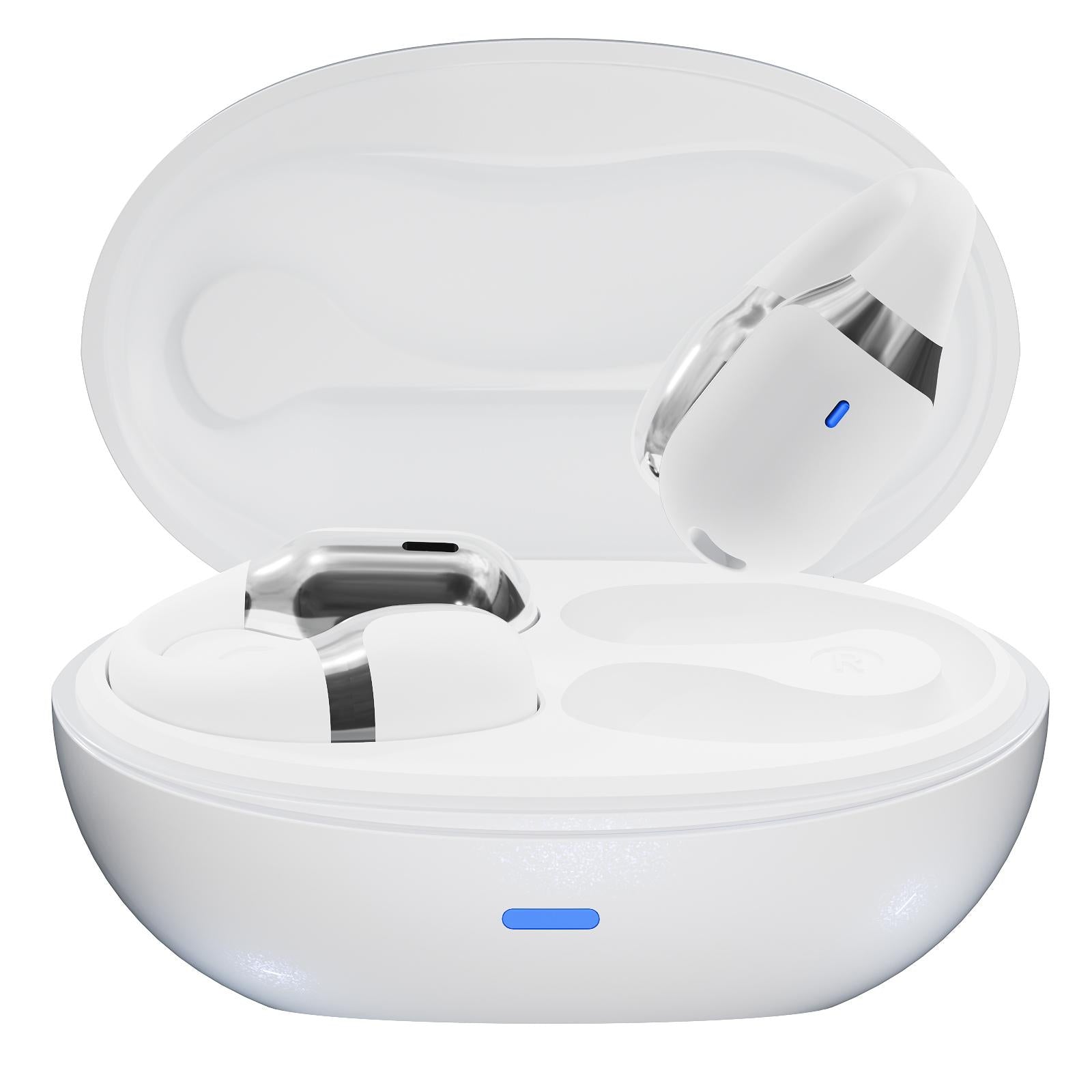 V562-D102286600ADE-227008-00 Wireless Sports Bluetooth Earphones with Air Conduction - F16 Tws - White - Image 1