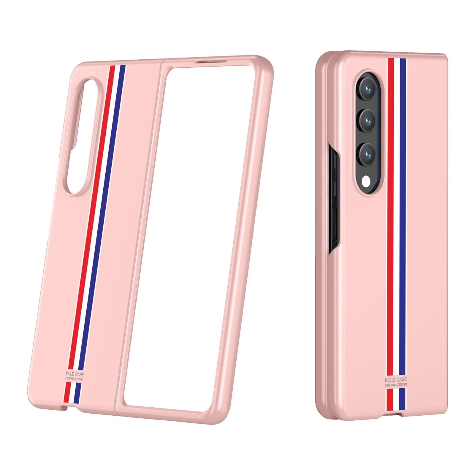 V562-D104284300ADE-202503211336-00 For Samsung Galaxy Z Fold4 5G Frosted Skin Case - Slim & Stylish - Pink Color Bar - Image 1