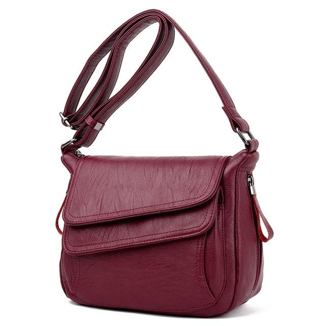 V562-D1055593510DBT-202505191538-00 Stylish Leather Shoulder Bag For Summer - Red - Image 1