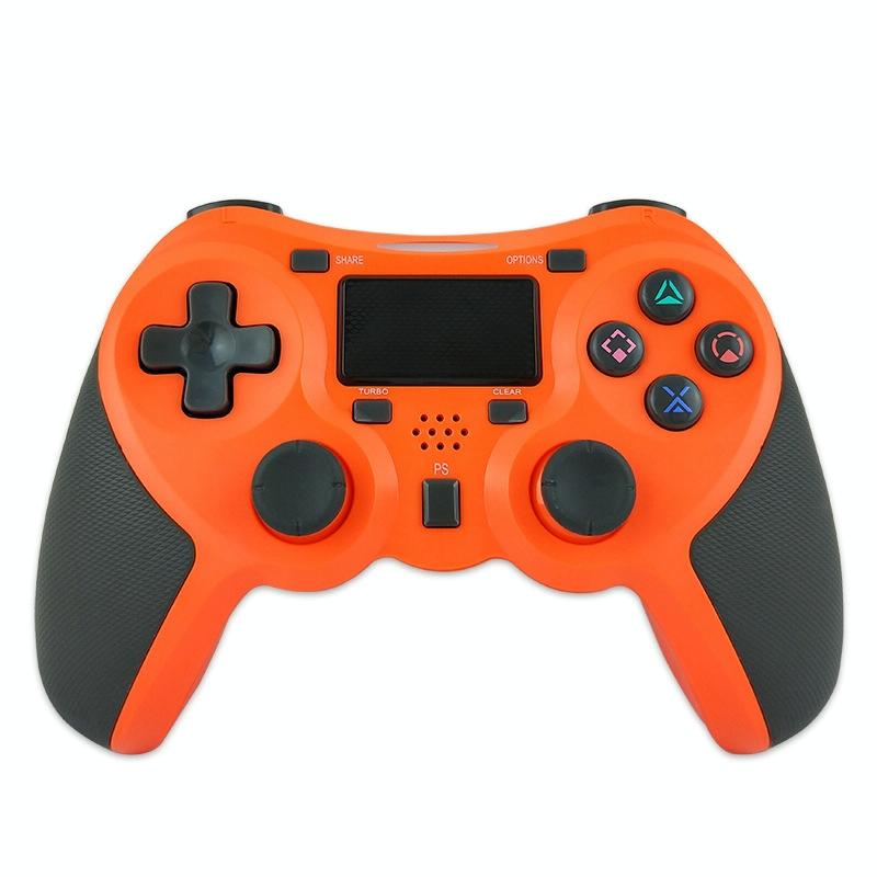 V562-D1061545930DBT-226859-00 Wireless Bluetooth Game Controller for Ps4 - Rubberized - Orange - Image 1