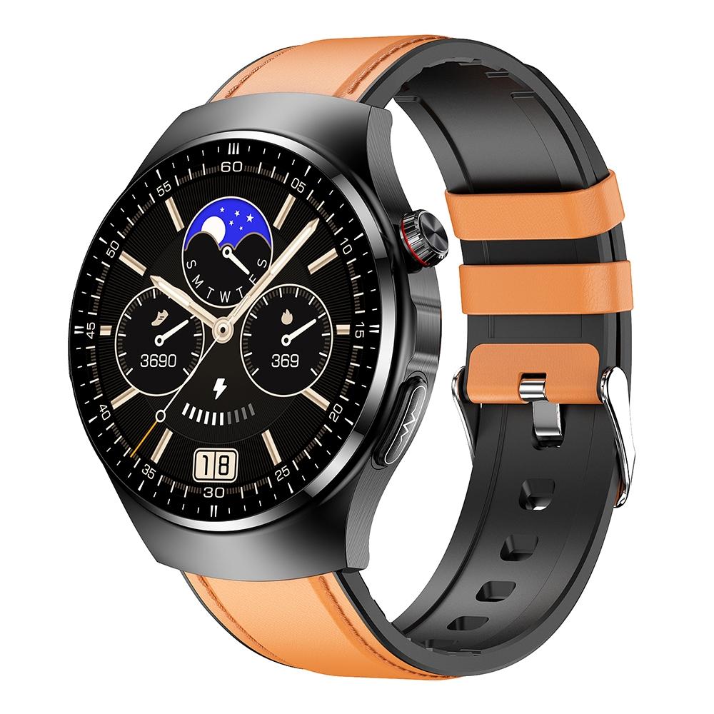 V562-D1072505060DBT-202504252115-00 1.39 Inch Ip67 Waterproof Sports Health Monitoring Smart Bluetooth Calling Watch - Brown Leather - Image 1