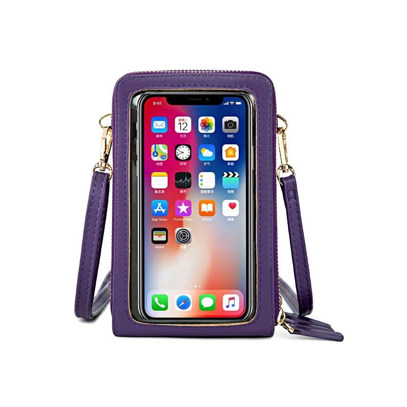 V562-D1086102060DBT-202505191606-00 Multifunctional Touch Screen Phone Bag - Purple - Image 1