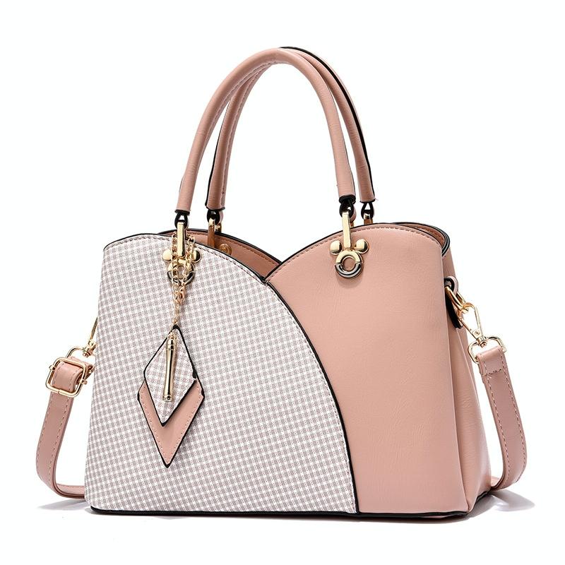 V562-E1004522060DBT-202504251717-00 Spacious Texture Handbag - Large Capacity - Pink - Image 1