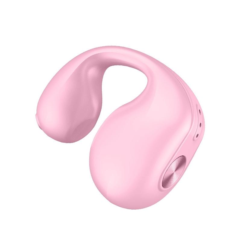 V562-E1067383060DBT-202505261813-00 Mini Bone Conduction Bluetooth Earphone for Running and Sports - Pink - Image 1