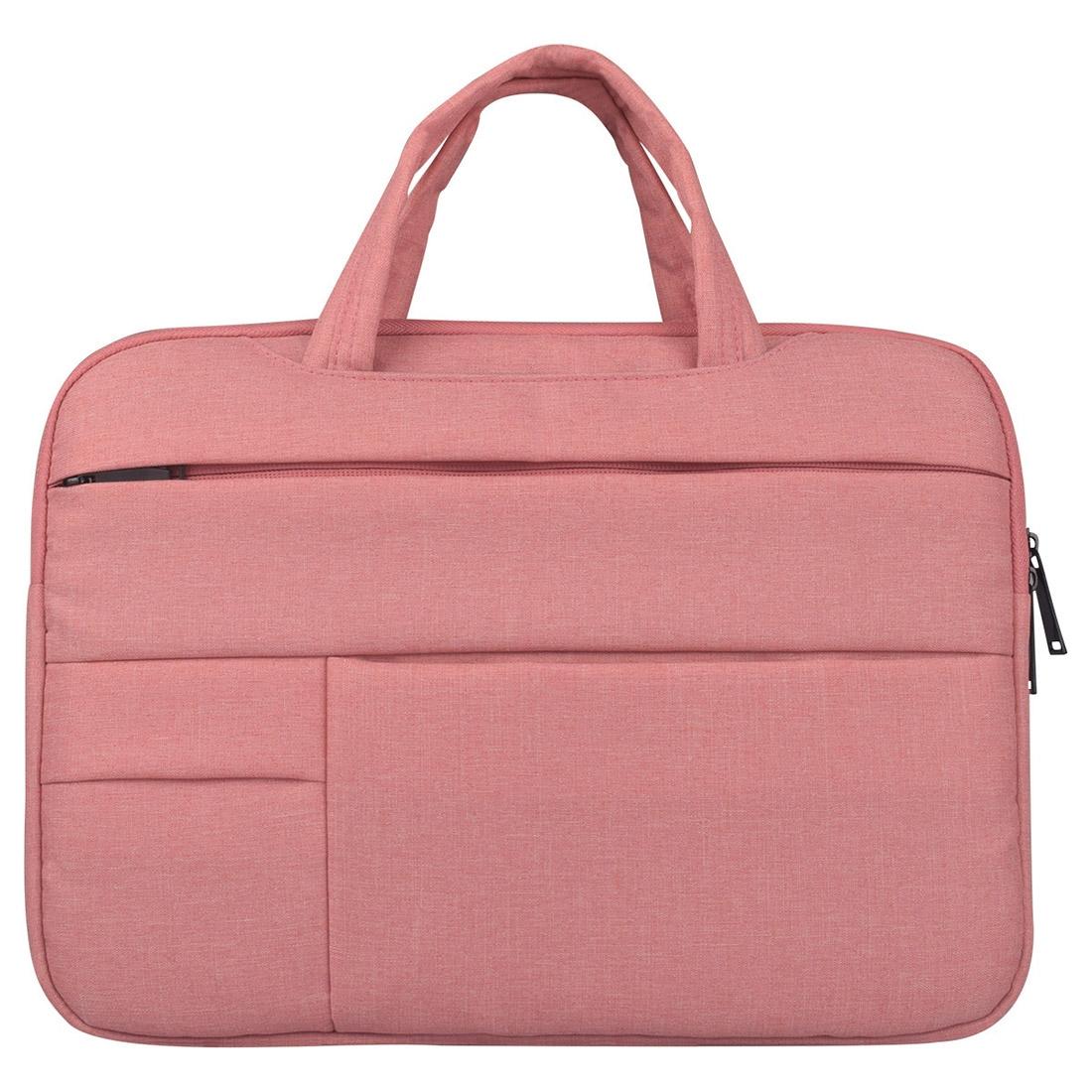 V562-F0756CH-202502282045-00 Portable Oxford Cloth Laptop Bag for 12 Devices - Multiple Pockets - Pink - Image 1