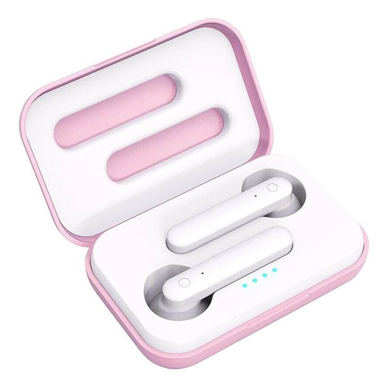V562-F2105SXPI-202505261712-00 Wireless Touch Earphones with Magnetic Charging Box - Bluetooth 5.0 - Pink - Image 1