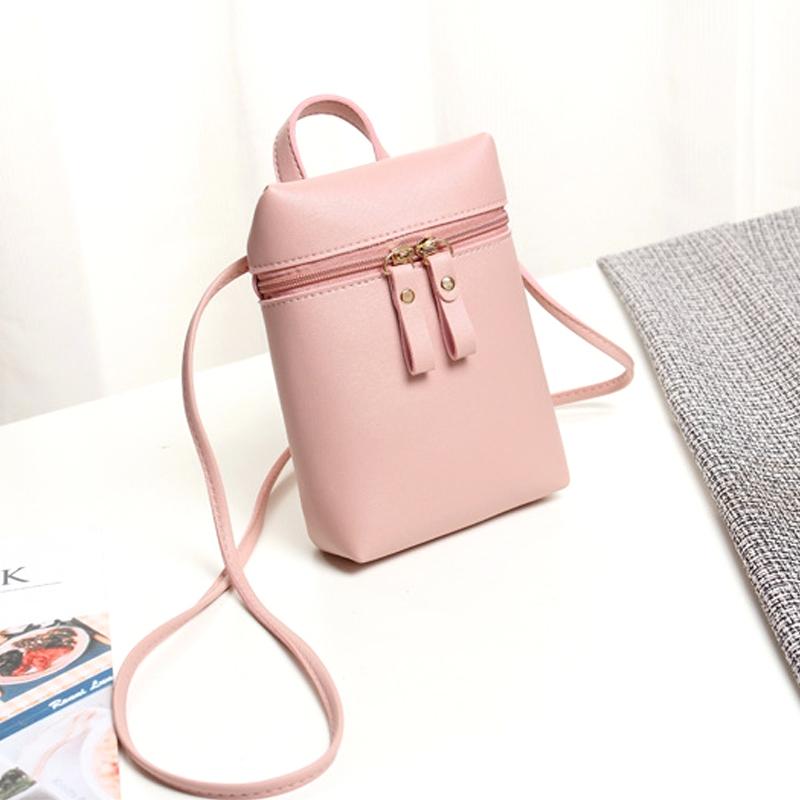 V562-F6230GO-202504251742-00 Simple Casual Shoulder Messenger Bag Small Crossbody Bucket Bag For Women - Pink - Image 1