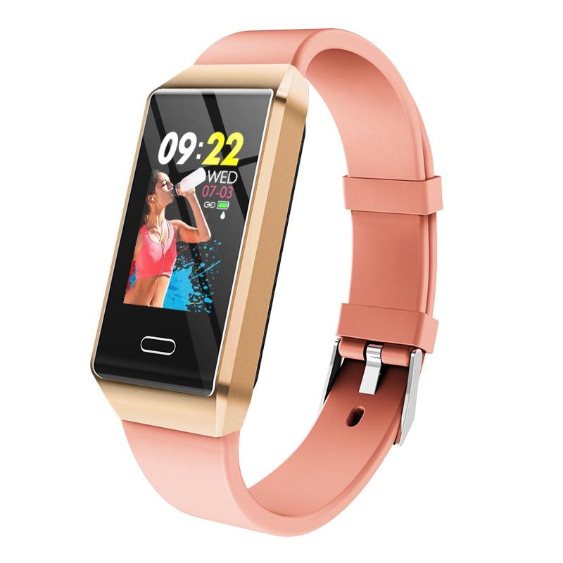 V562-F6450AC-202504252122-00 Waterproof Smart Bracelet With Tft Screen - 6 Inches - Pink - Image 1