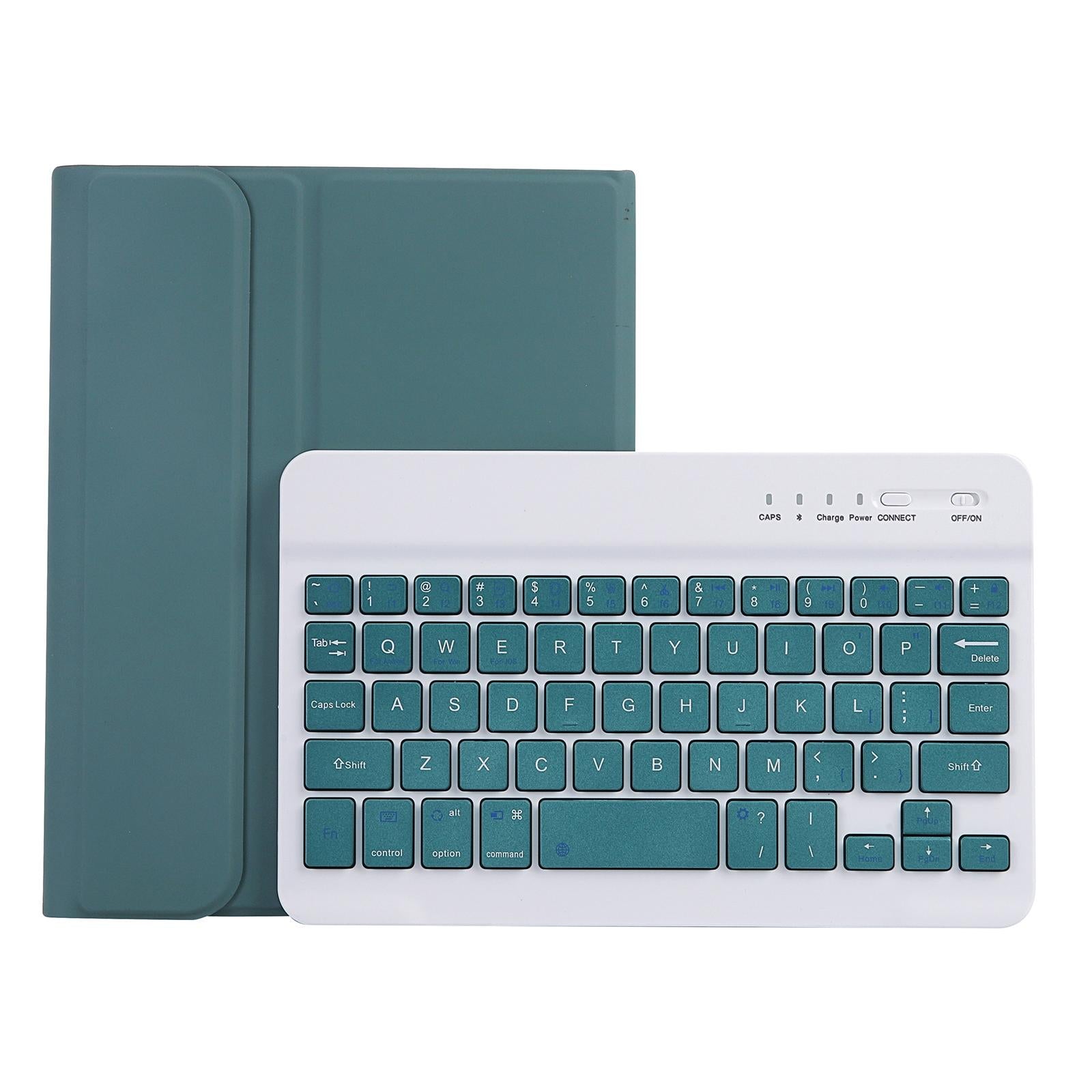 V562-GD4101D6PI-202504291822-00 Ultra-Thin Bluetooth Keyboard Tablet Case For Ipad Mini 6 With Stand And Pen Slot - Candy Colour - Dark Green - Image 1