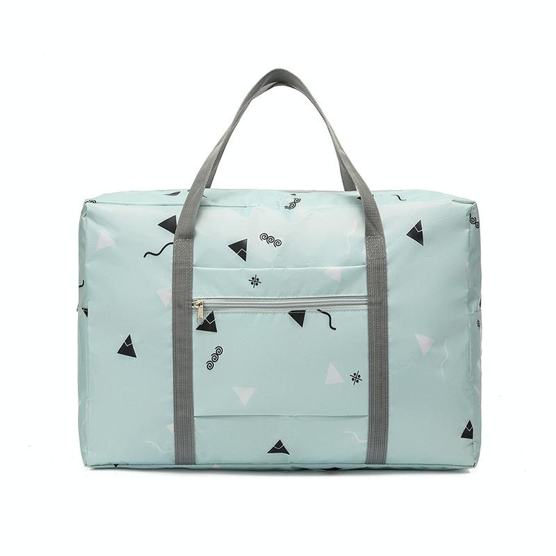 V562-H1065463060DBT-202502271745-00 Waterproof Foldable Travel Bag - Compact & Durable - Blue Plaid - Image 1