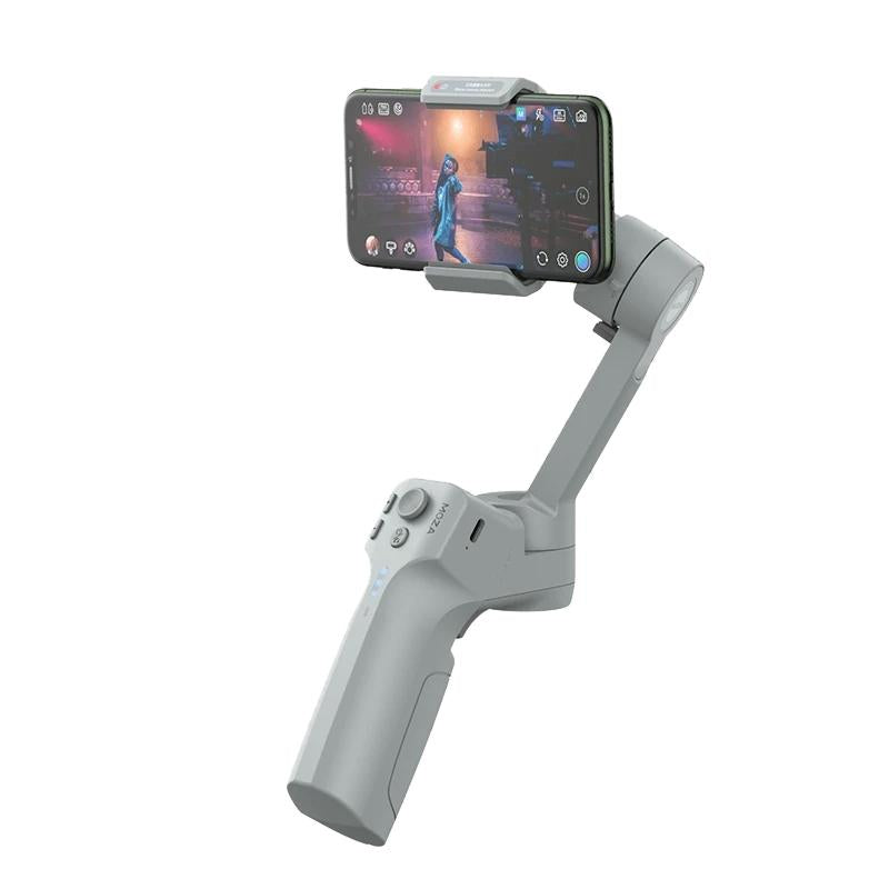 V562-H1617ACD-202502212305-00 Foldable 3-axis Gimbal for Action Camera and Smartphone - Grey - Image 1