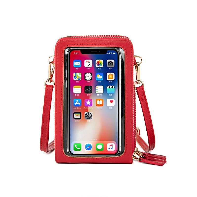 V562-I1086102060DBT-202505191607-00 Multifunctional Touch Screen Phone Bag - Red - Image 1