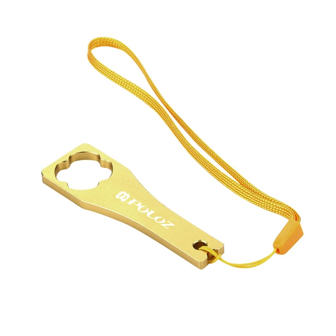 V562-J321UP-222087-00 Aluminum Tighten Screw Cap Wrench for Gopro Hero11 - Gold - Image 1