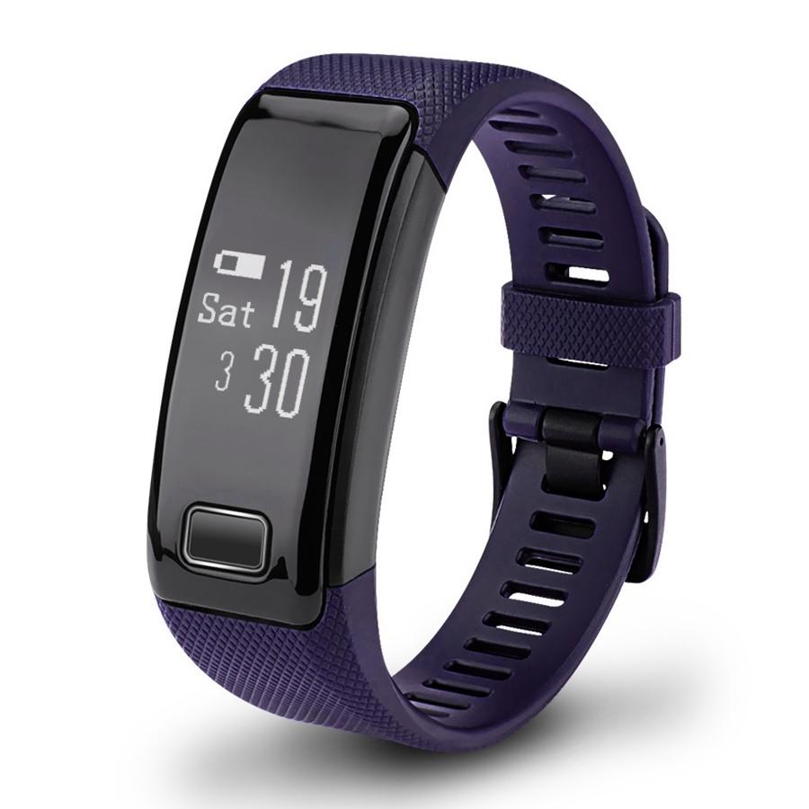 V562-P9978AW-202504252137-00 Smart Oled Bracelet - Waterproof Pedometer Bp Hr Blood Oxygen - Android / Ios - Purple - Image 1