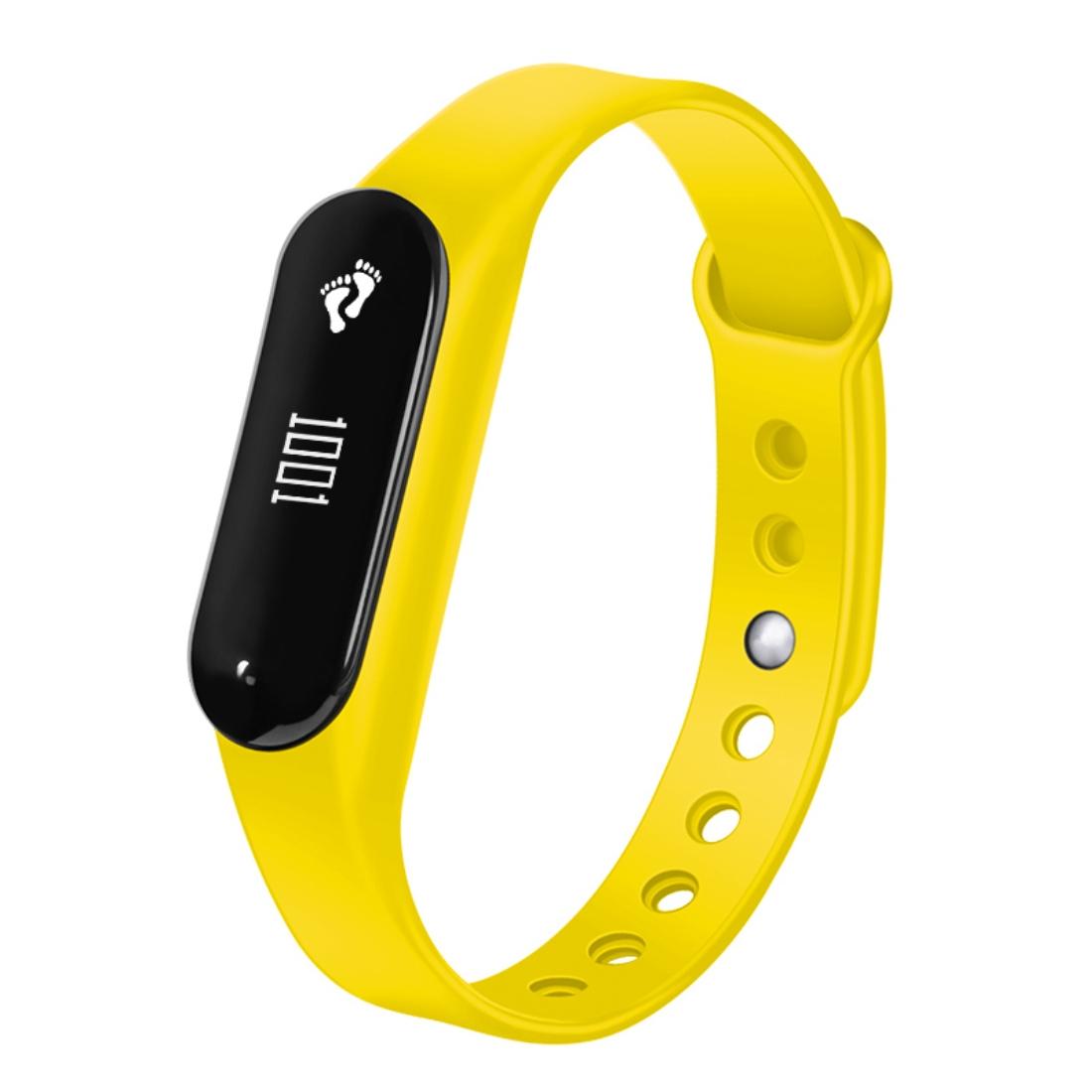V562-Y8630AC-202504252211-00 Bluetooth Smart Bracelet With Heart Rate Monitor And Sleep Tracker - Yellow - Image 1