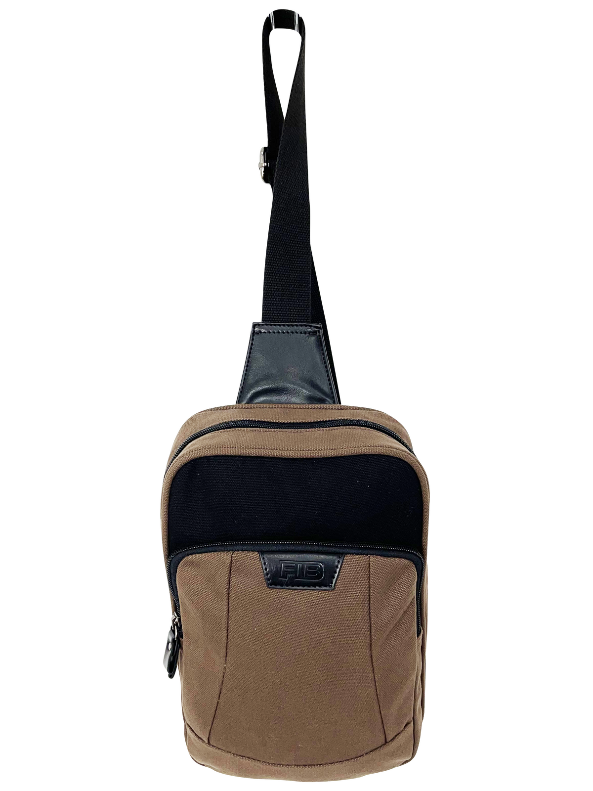 V563-00319C-BROWN-149812-00 FIB Byron Sling Backpack Bag Travel w/ Single Adjustable Strap - Brown - Image 1