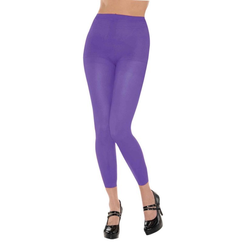 V563-15200-PRPLE-ONESIZE-185017-00 PANTYHOSE Tights Stockings Hosiery Womens Ladies Plain Colours - Purple - One Size Fits Most - Image 1