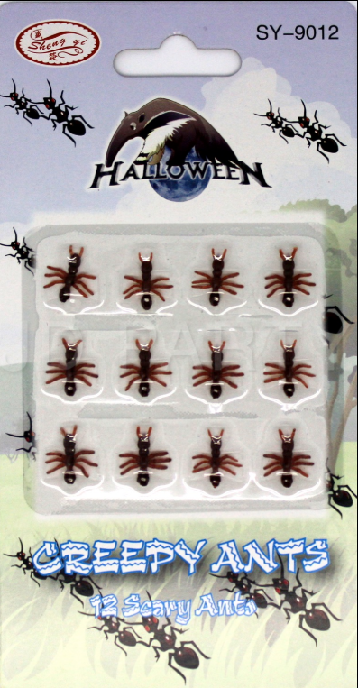 V563-20275-36ANTS-202503051620-00 MINI FAKE ANTS Trick Halloween Scary Creepy Joke Prank Small Gag Toy Bug - 36 Ants - Image 1