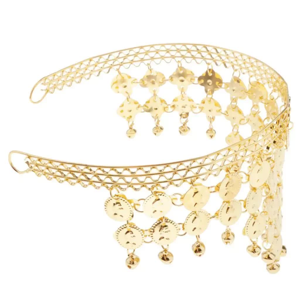 V563-3722-202505301624-00 BELLY DANCE HEADBAND Indian Fancy Dress Costume Gypsy Bollywood Tribal Boho - Image 1