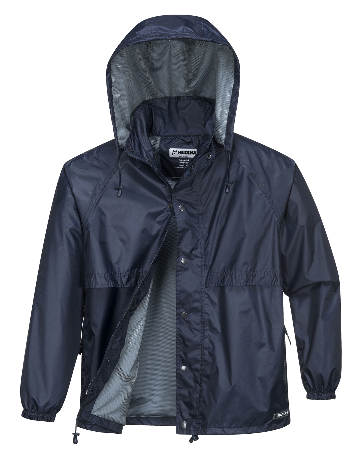 V563-918032-STRATUS-NVYBLU-3XL-202503051555-00 HUSKI STRATUS RAIN JACKET Waterproof Workwear Concealed Hood Windproof Packable - Navy Blue - 3XL - Image 1