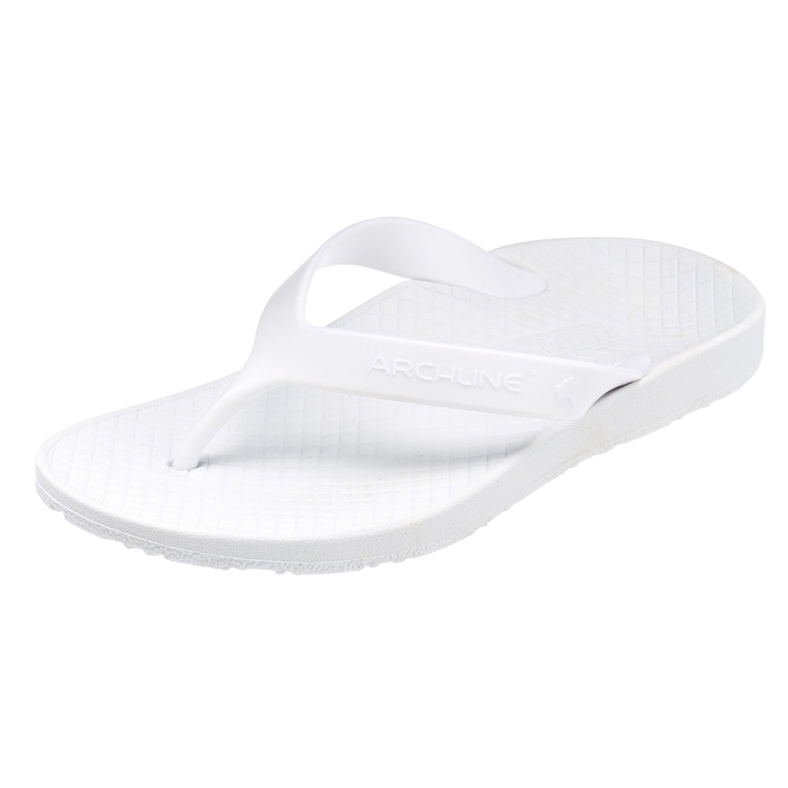 V563-ARCHLINE-THNGS-WH-WH-46-202507251145-00 ARCHLINE Orthotic Thongs Arch Support Shoes Footwear Flip Flops Orthopedic - White/White - EUR 46 - Image 1