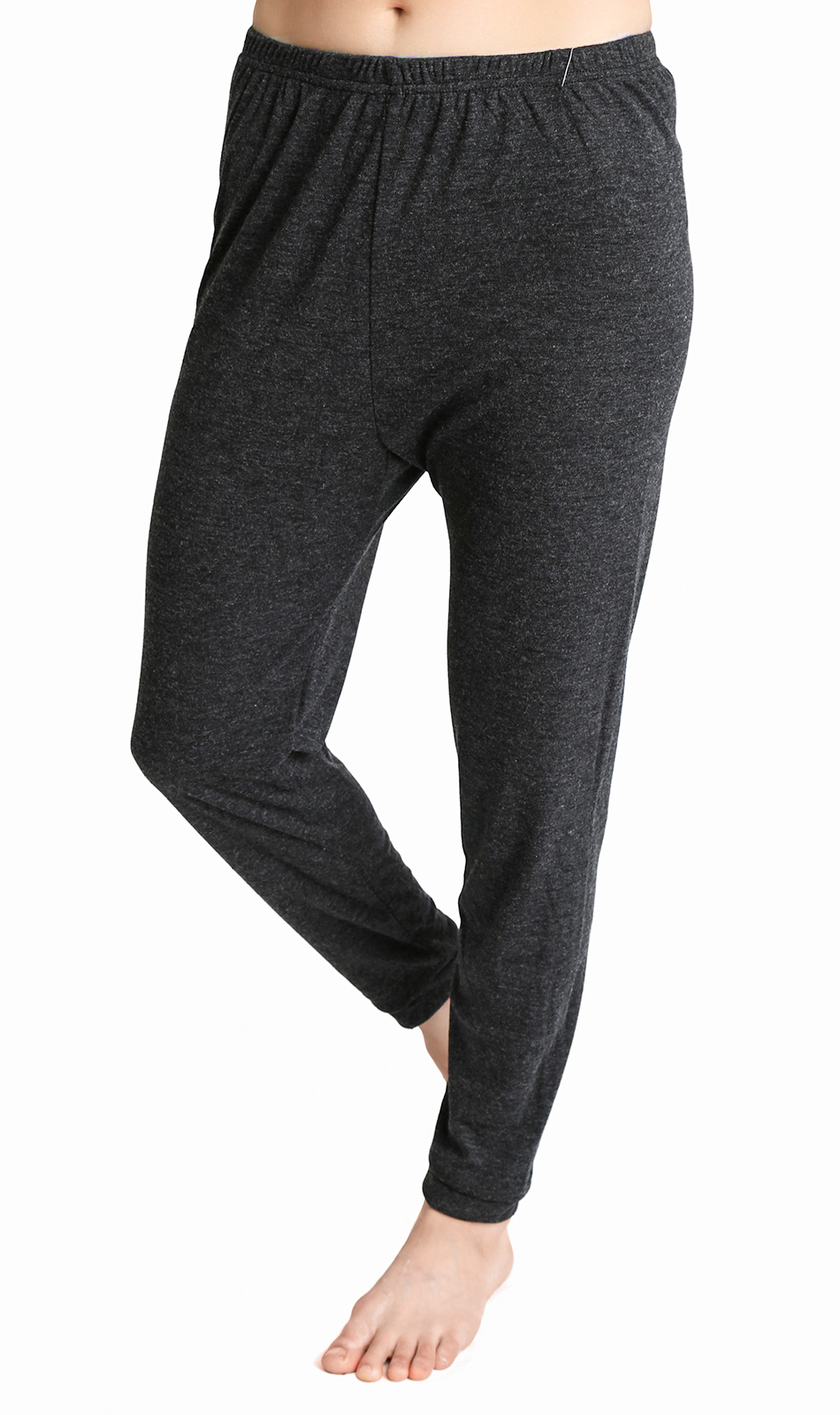 V563-BB-SI042-BK-20_22-202502270900-00 Womens Merino Wool Long Janes Thermal Underwear Layer Thermals Leggings Pants - Black - 20-22 - Image 1