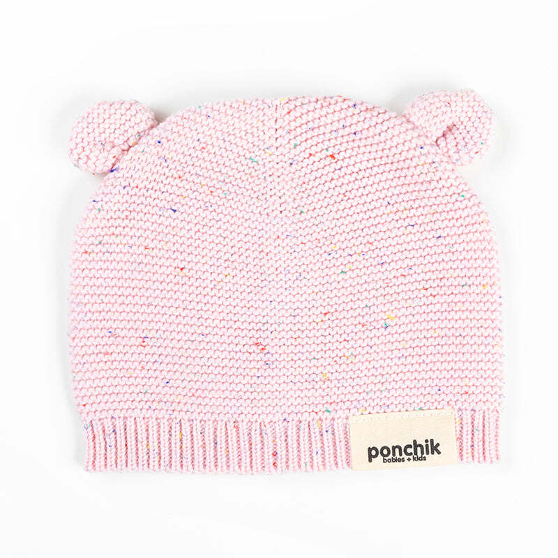 V563-BEARBEANIE-LOVE-12_24M-150419-00 Ponchik Babies + Kids Bear Beanie Hat Warm Winter - Love - 12-24 Months - Image 1