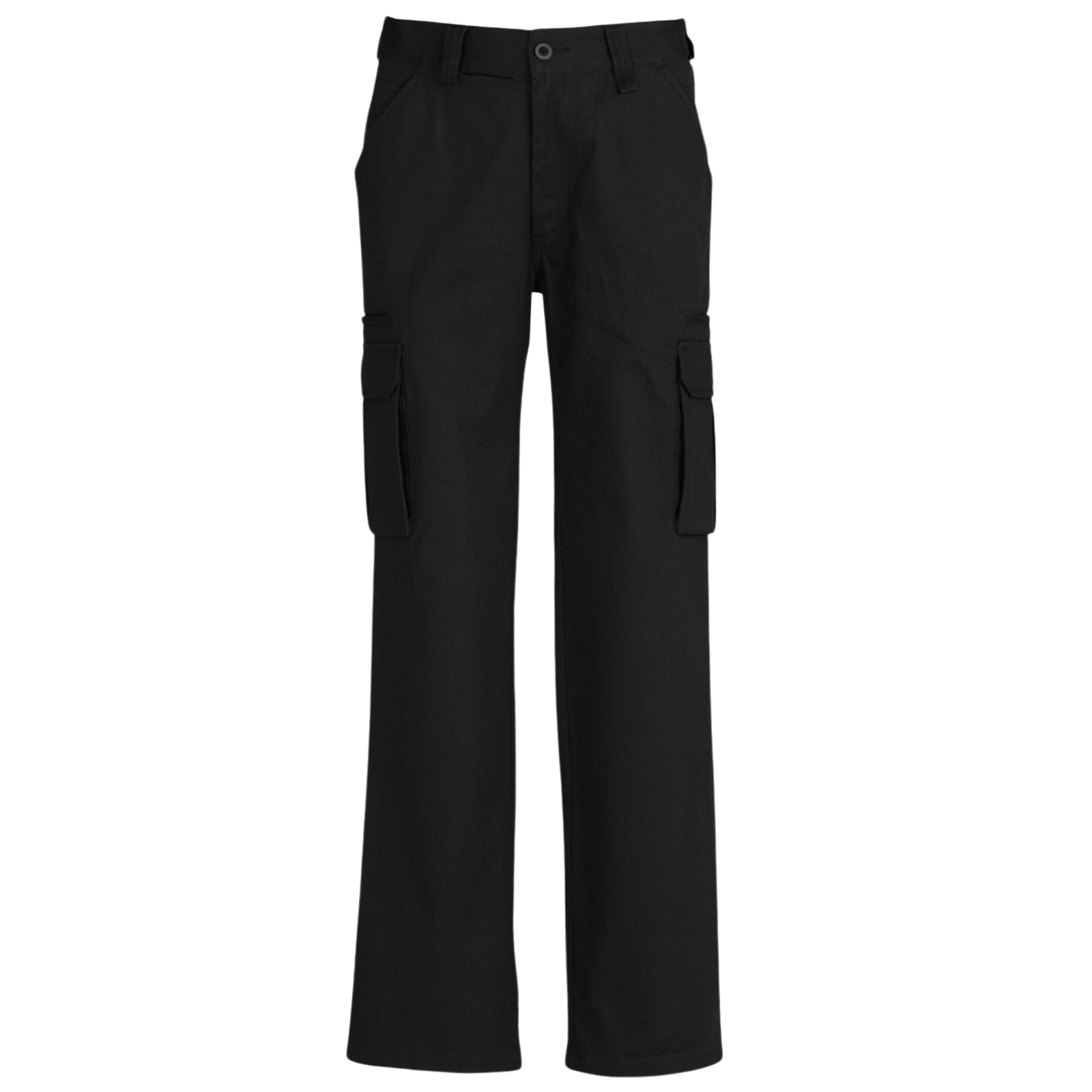 V563-BR-310GSM-BLK-132-202503051852-00 Mens CARGO PANTS Work Wear Trousers 100% COTTON Tradie Pockets Military 310gsm - Black - 132"" - Image 1