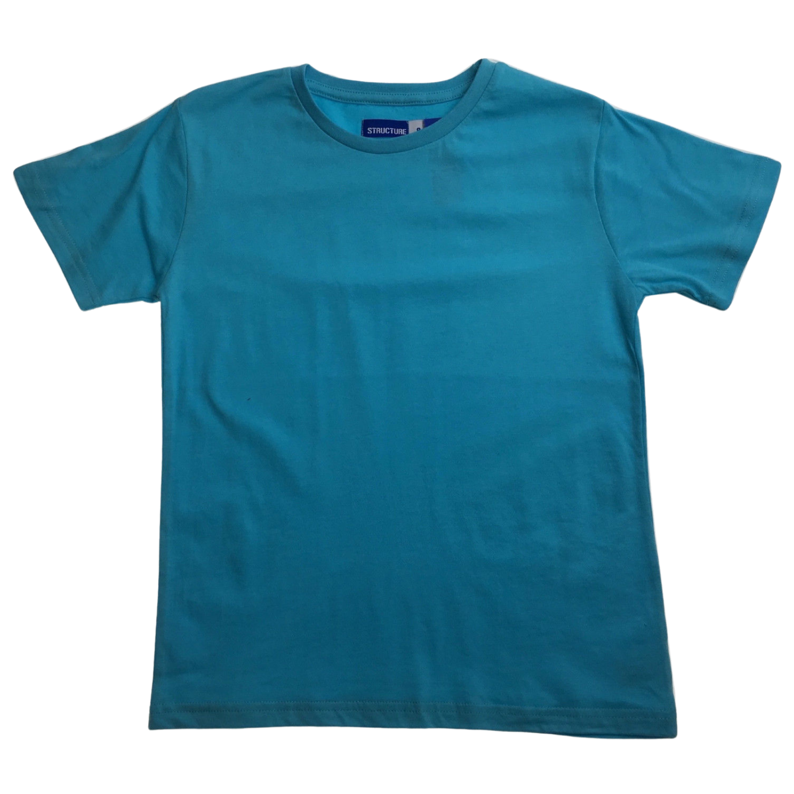 V563-BR-KDSPLAINTEE-BRHTMNT-12-202503051120-00 KIDS PLAIN T SHIRT Childrens Child 100% COTTON Boys Girls Basic Blank Tee Top - Bright Mint - 12 - Image 1